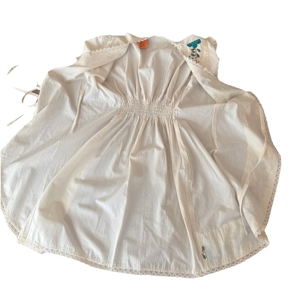 Mexican Embroidered Mini Dress Floral Oaxacan Boho One Size100% Cotton - Picture 9 of 12